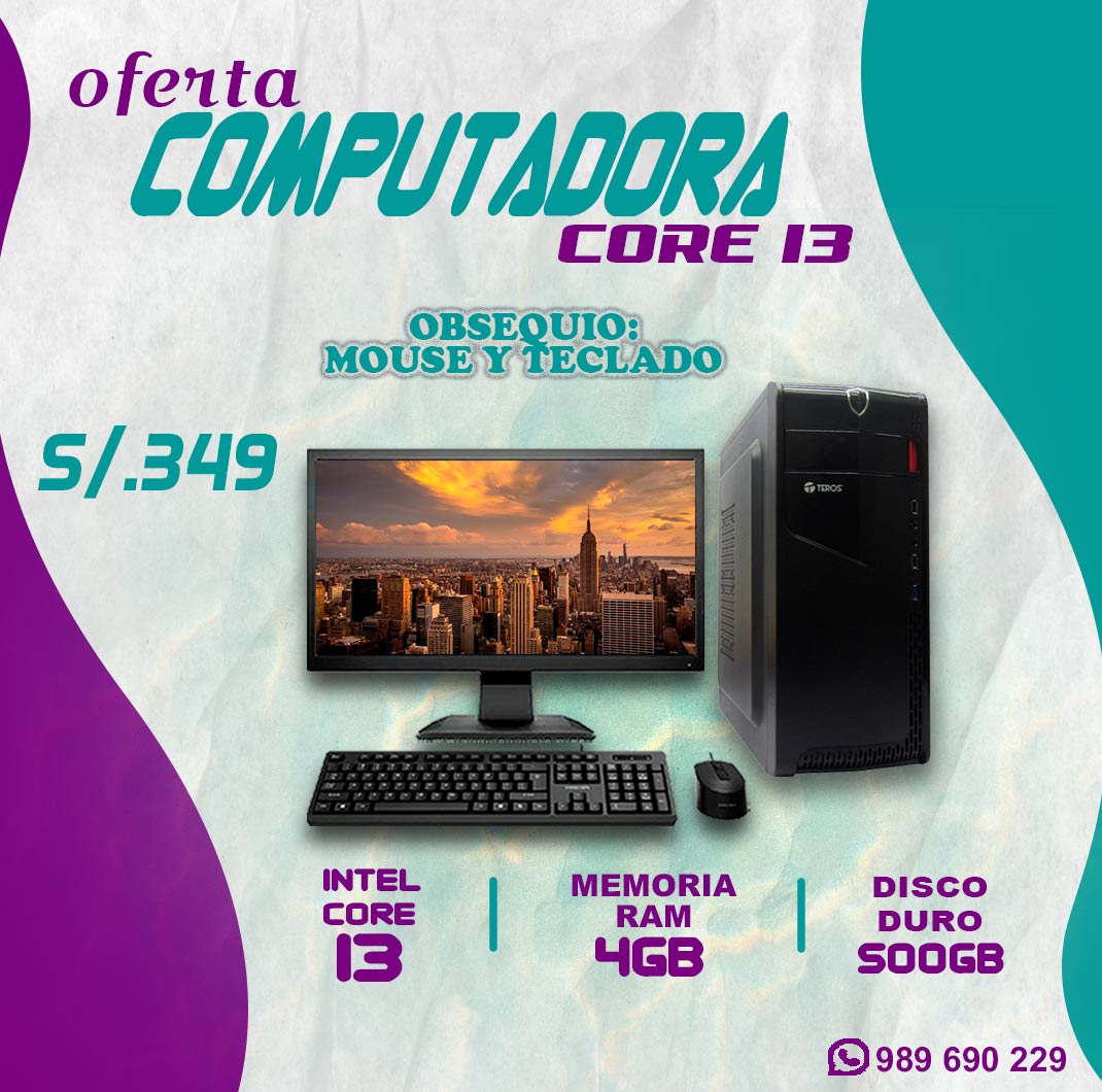 Computadora Core I3 en descuento